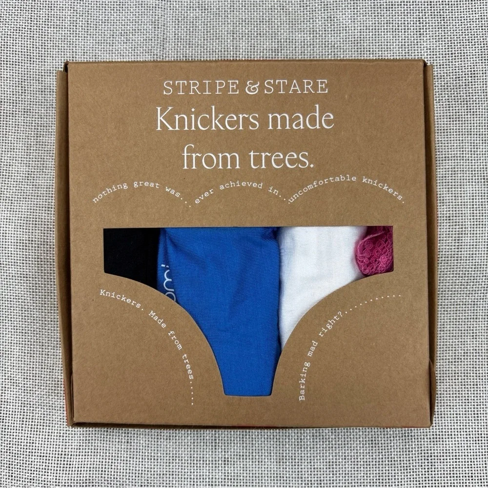 Bloomie's Logo Lace Trim Bikinis Panties